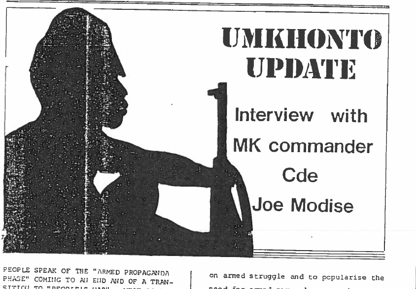 Interview with MK commander Joe Modise